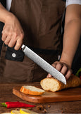 FUJUNI LF Series Damascus Steel 8" Bread Knife