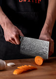 FUJUNI HF Series Damascus Steel 7" Cleaver Knife