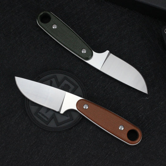 High hardness camping survival knife Sandvik linen handle integrated keel outdoor knife