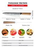 FUJUNI LR Series Damascus Steel 8" Chef's Knife