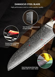 FUJUNI HF Series Damascus Steel 7"Santoku Knife