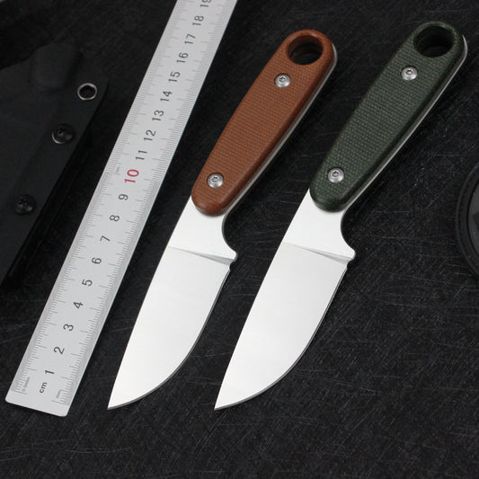 High hardness camping survival knife Sandvik linen handle integrated keel outdoor knife