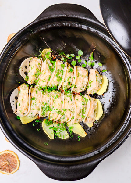 Stuffed Lotus Root with Flowers