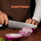 FUJUNI Damastmesser Profi Kochmesser Mit Extrem Scharf 20 cm Klinge Aus 67 Lagen VG10 Damaststahl Küchenmesser, Holzgriff, Geschenkbox